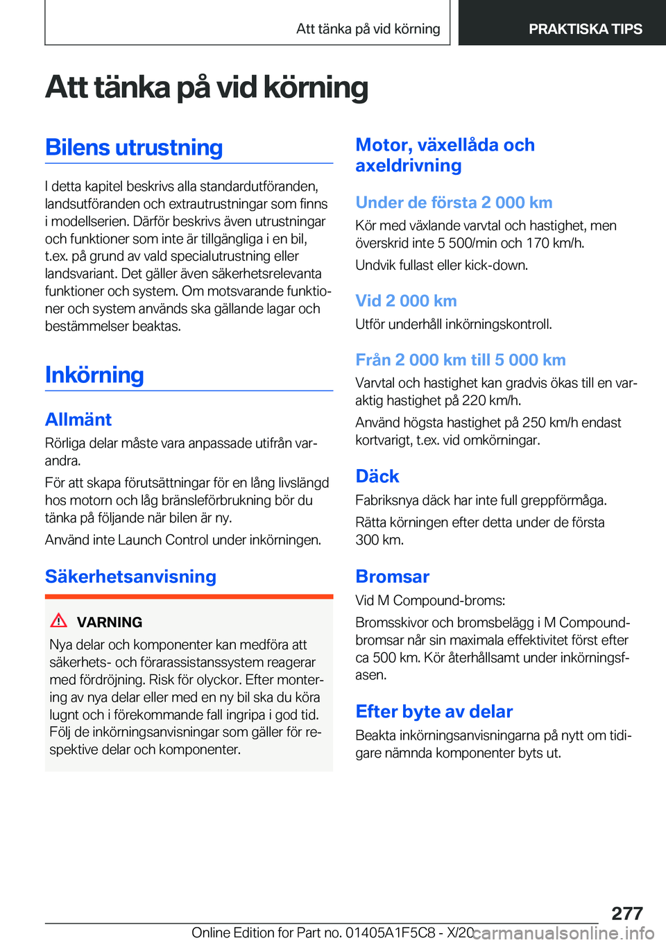 BMW X4 M 2021  InstruktionsbÖcker (in Swedish) �A�t�t��t�ä�n�k�a��p�å��v�i�d��k�