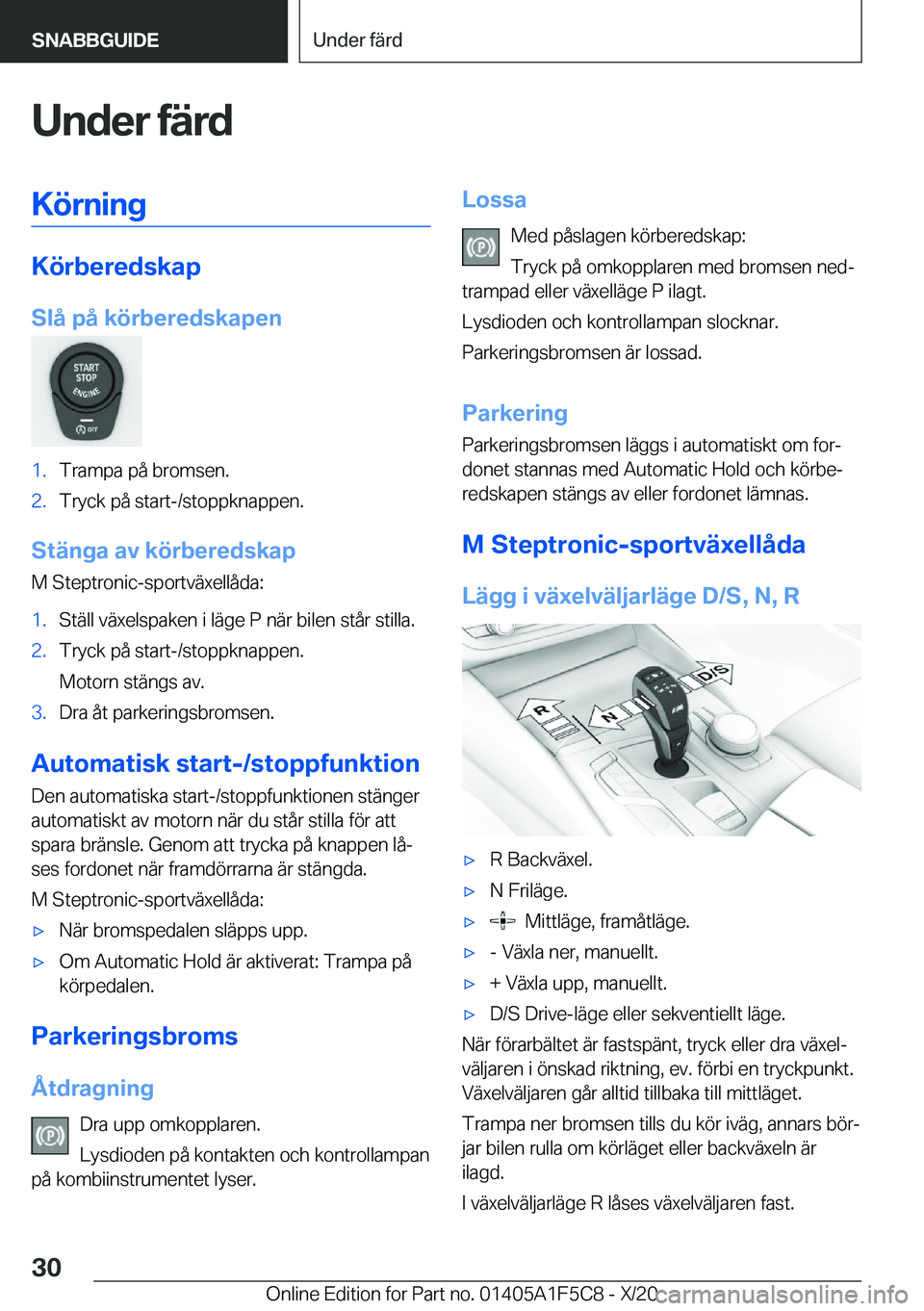 BMW X4 M 2021  InstruktionsbÖcker (in Swedish) �U�n�d�e�r��f�ä�r�d�K�