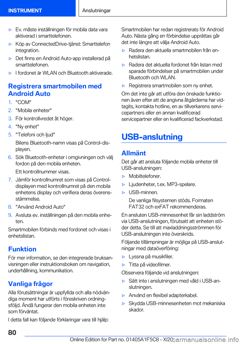 BMW X4 M 2021  InstruktionsbÖcker (in Swedish) 'x�E�v�.��m�å�s�t�e��i�n�s�t�ä�l�l�n�i�n�g�e�n��f�