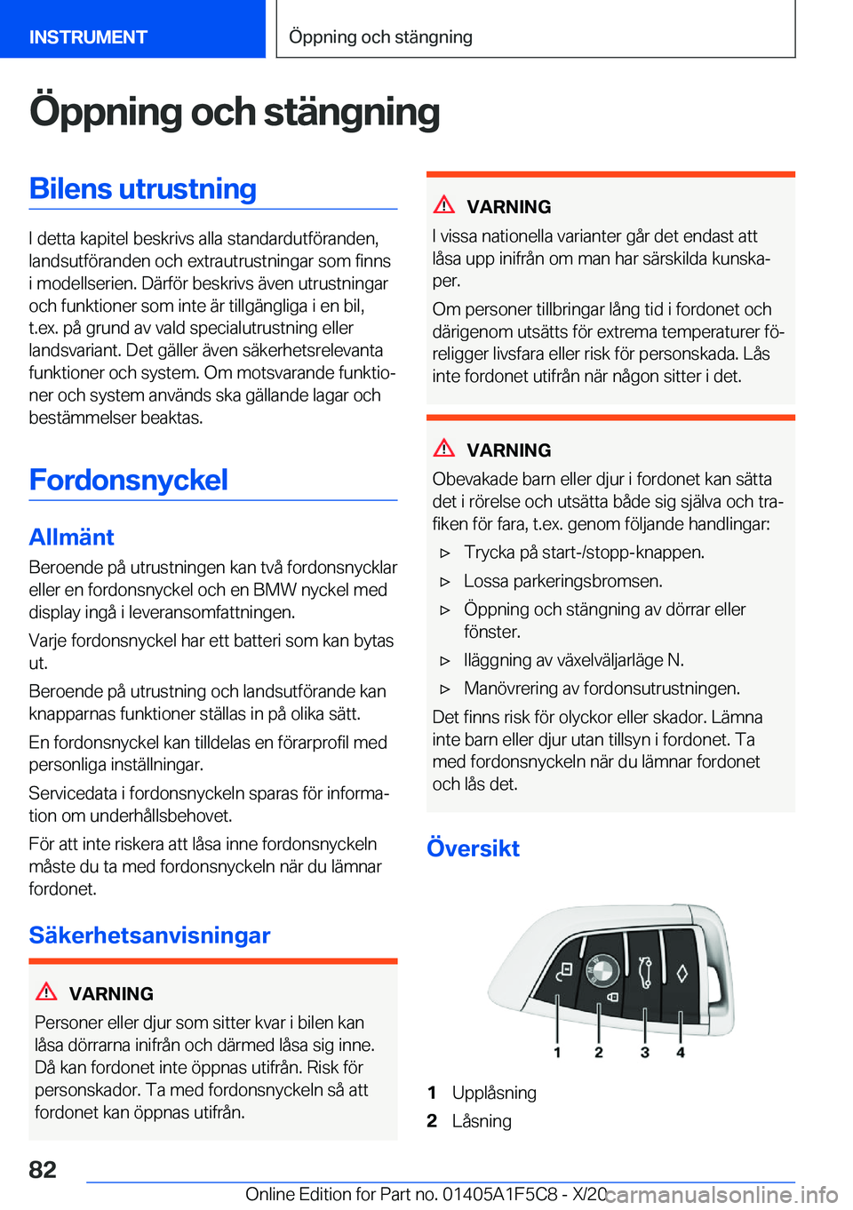 BMW X4 M 2021  InstruktionsbÖcker (in Swedish) �