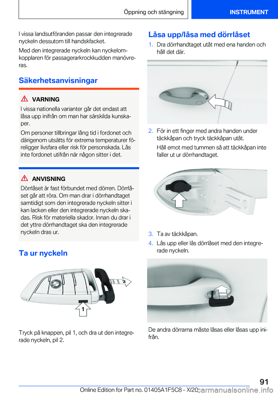 BMW X4 M 2021  InstruktionsbÖcker (in Swedish) �I��v�i�s�s�a��l�a�n�d�s�u�t�f�