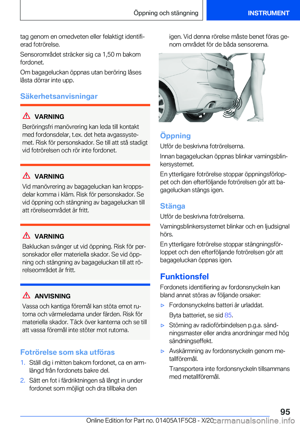 BMW X4 M 2021  InstruktionsbÖcker (in Swedish) �t�a�g��g�e�n�o�m��e�n��o�m�e�d�v�e�t�e�n��e�l�l�e�r��f�e�l�a�k�t�i�g�t��i�d�e�n�t�i�f�ij
�e�r�a�d��f�o�t�r�