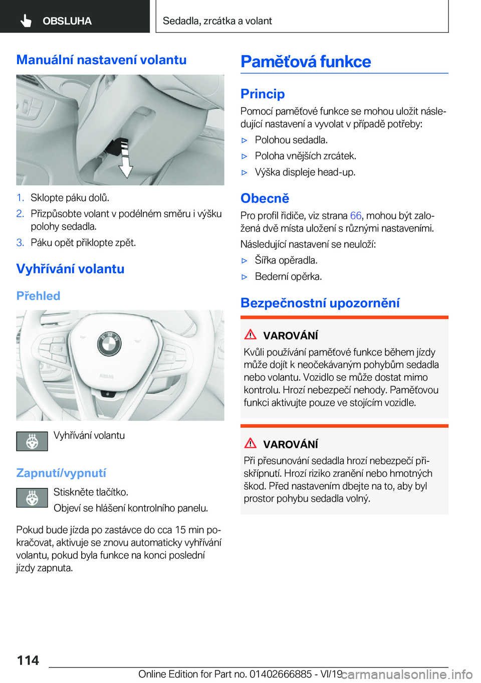BMW X4 M 2020  Návod na použití (in Czech) �M�a�n�u�