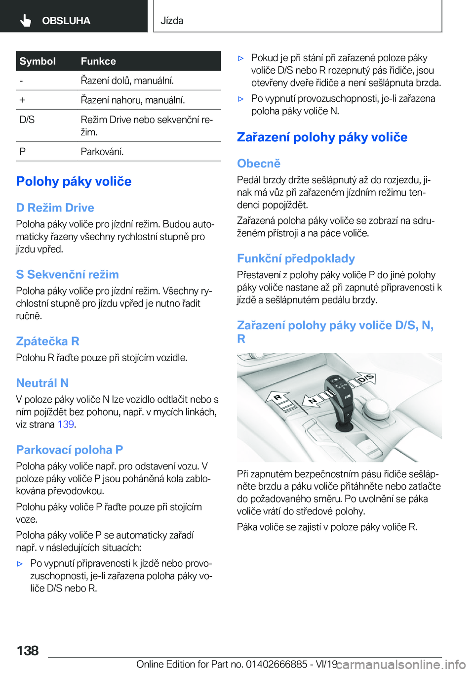 BMW X4 M 2020  Návod na použití (in Czech) �S�y�m�b�o�l�F�u�n�k�c�e�-�a�z�e�n�