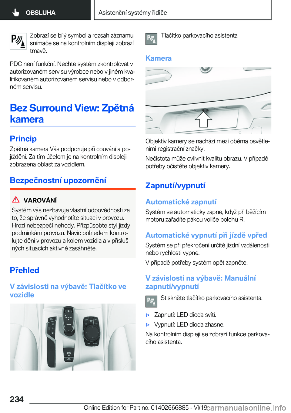 BMW X4 M 2020  Návod na použití (in Czech) �Z�o�b�r�a�z�