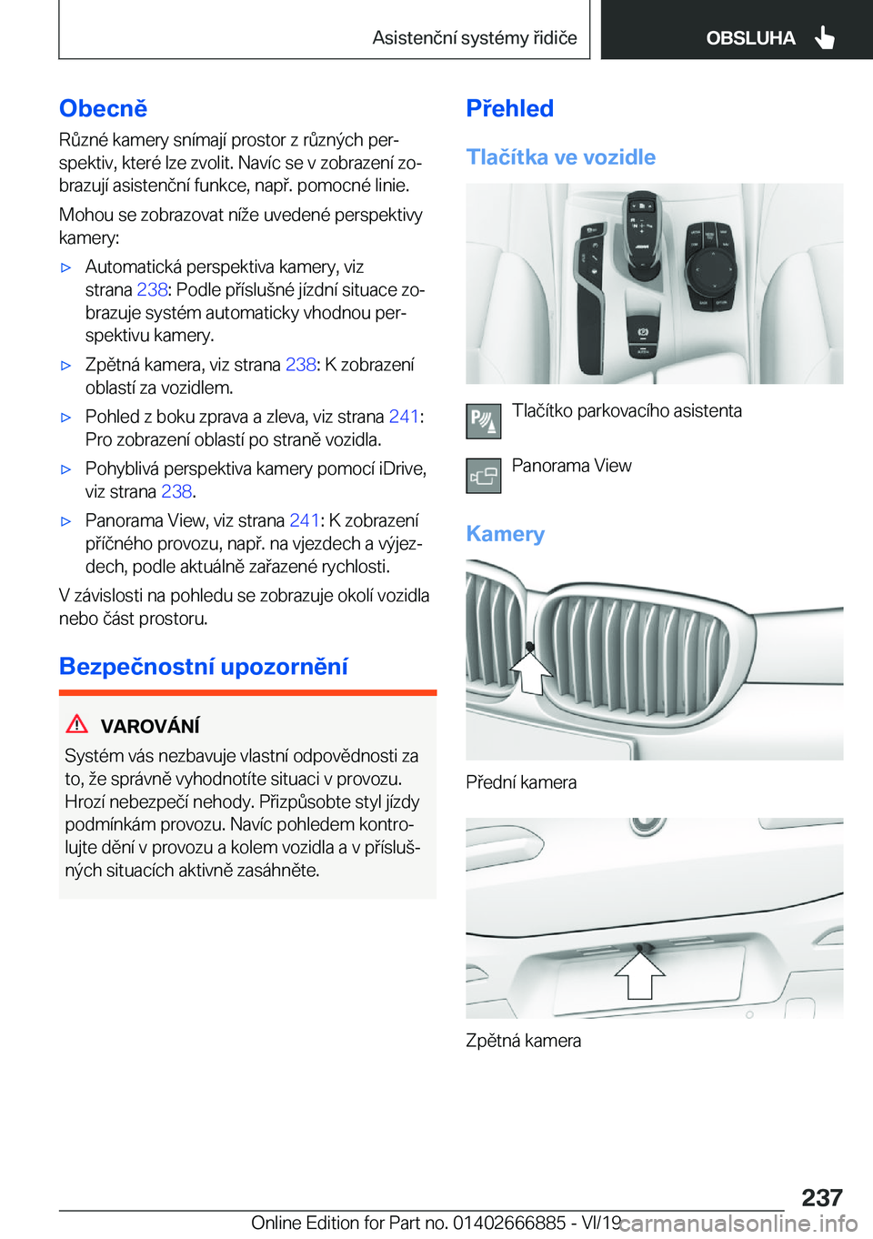 BMW X4 M 2020  Návod na použití (in Czech) �O�b�e�c�n�ě�R0�z�n�