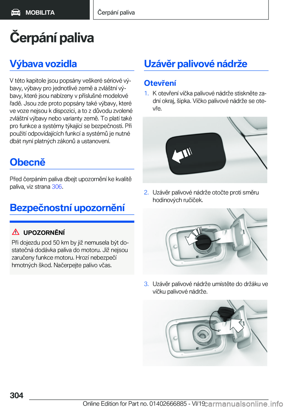 BMW X4 M 2020  Návod na použití (in Czech) �Č�e�r�p�