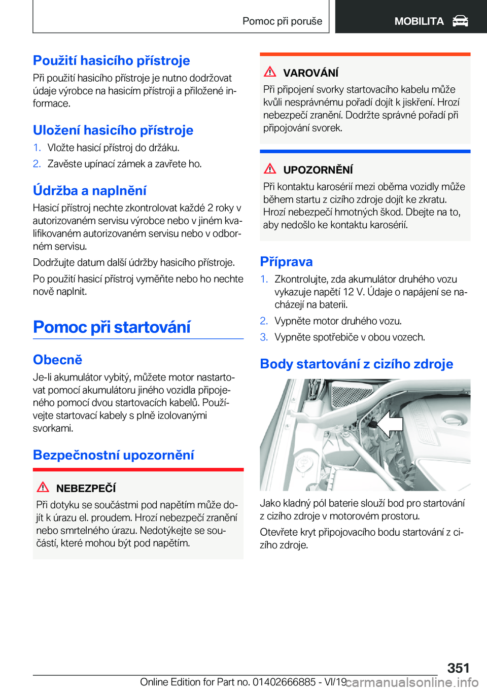 BMW X4 M 2020  Návod na použití (in Czech) �P�o�u�i�t�