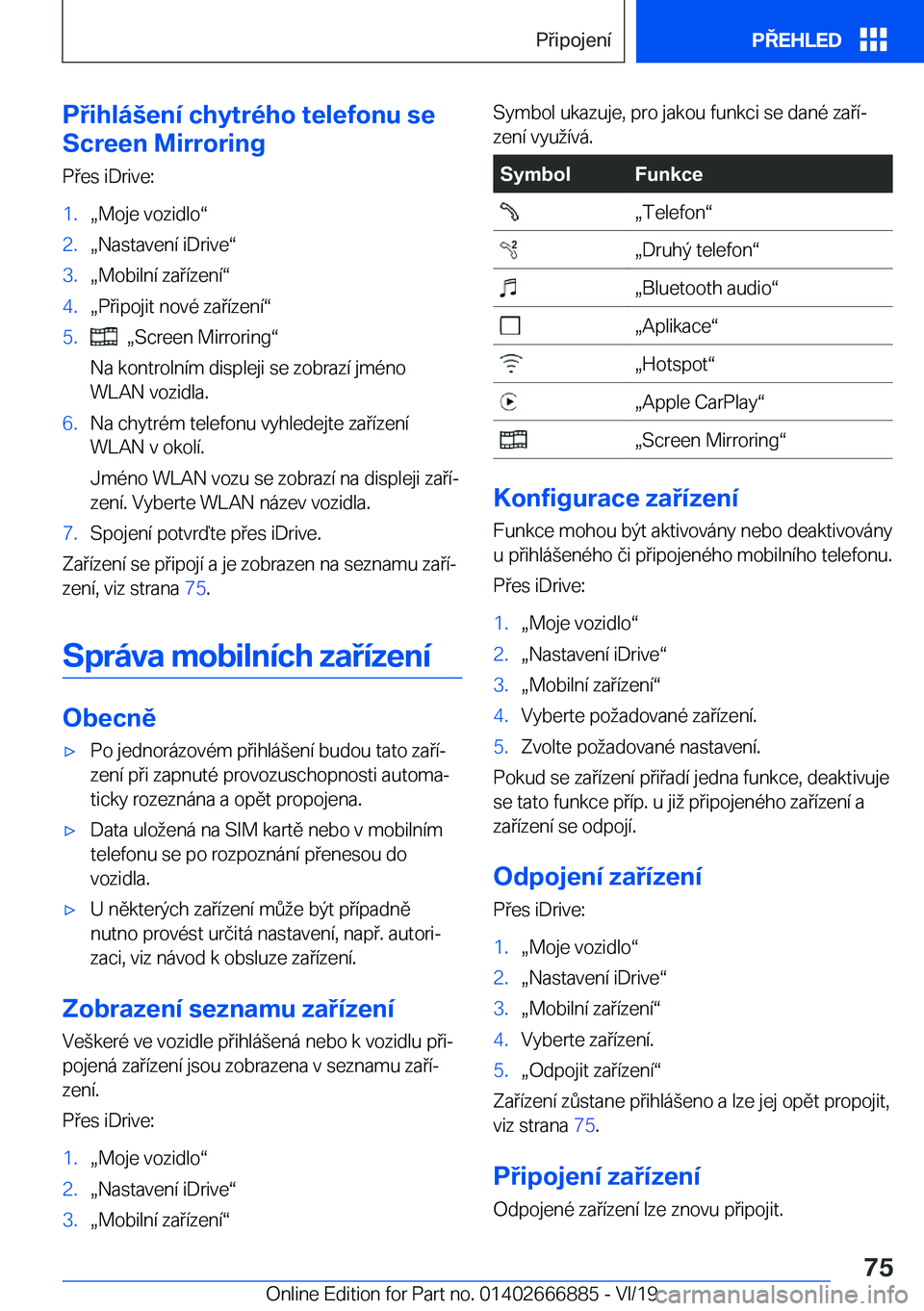 BMW X4 M 2020  Návod na použití (in Czech) �P�i�h�l�