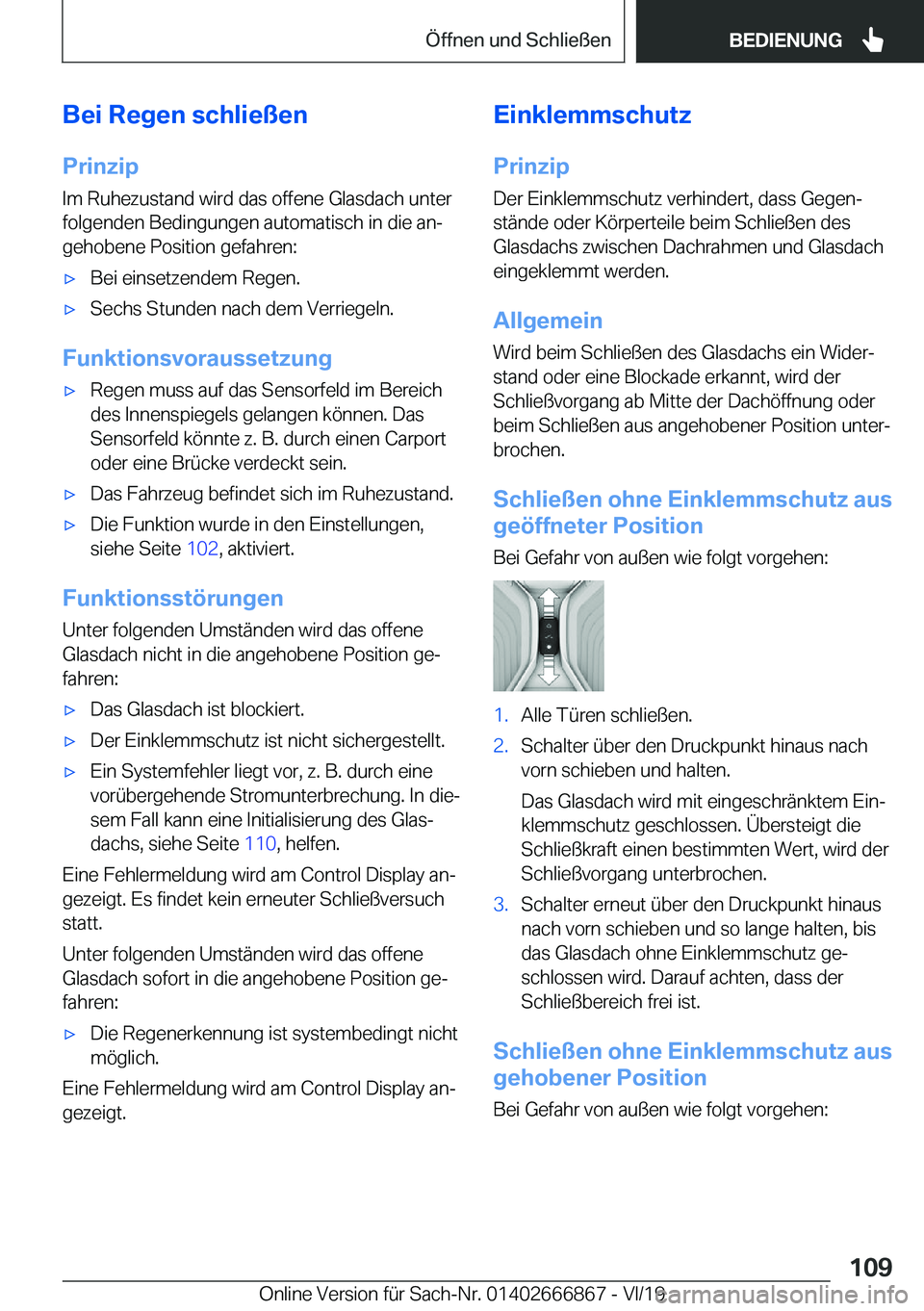 BMW X4 M 2020  Betriebsanleitungen (in German) �B�e�i��R�e�g�e�n��s�c�h�l�i�e�
