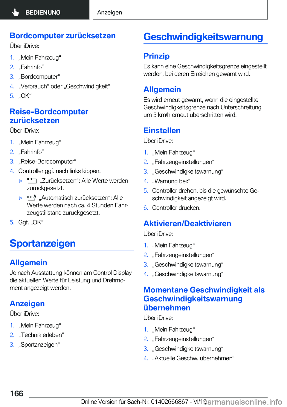 BMW X4 M 2020  Betriebsanleitungen (in German) �B�o�r�d�c�o�m�p�u�t�e�r��z�u�r�