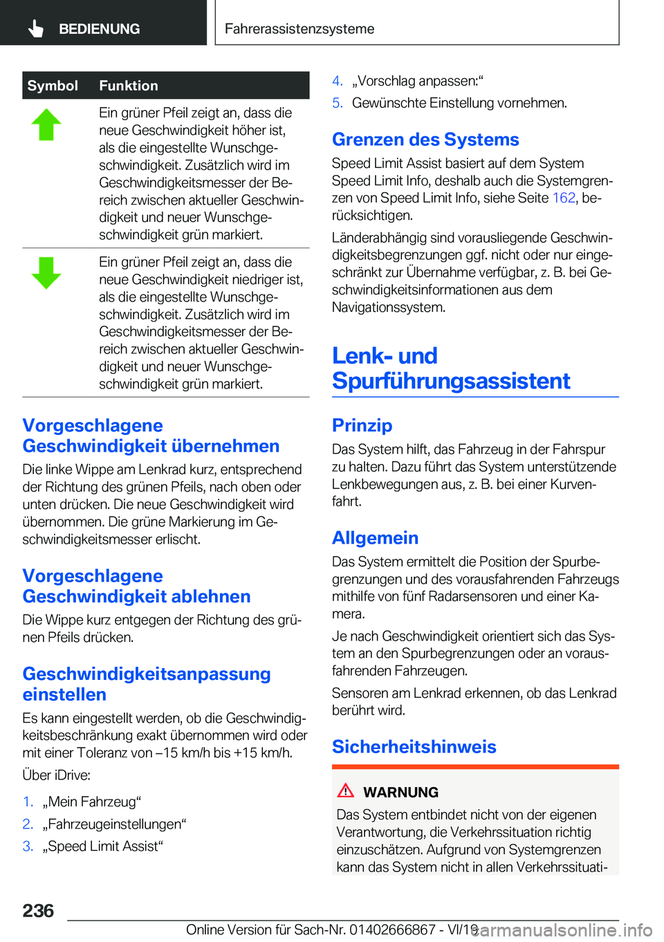 BMW X4 M 2020  Betriebsanleitungen (in German) �S�y�m�b�o�l�F�u�n�k�t�i�o�n�E�i�n��g�r�