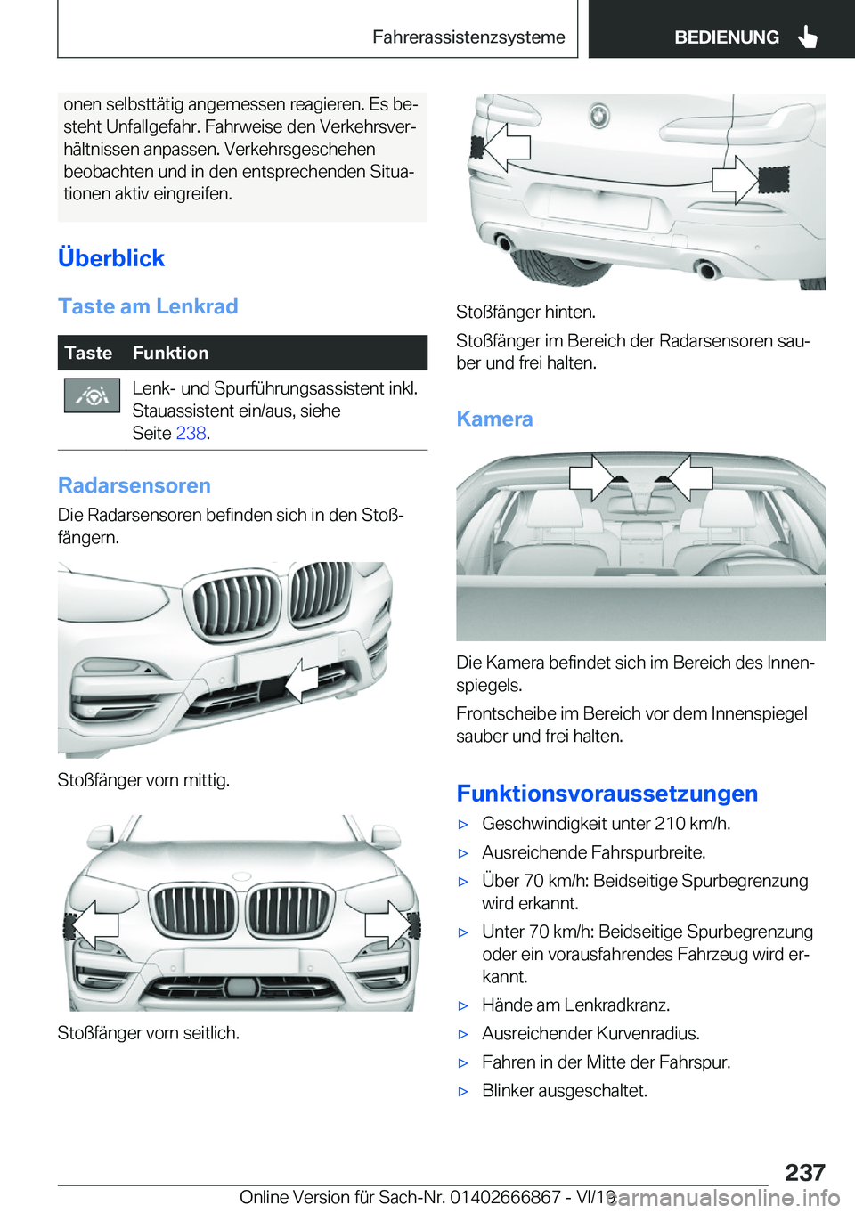 BMW X4 M 2020  Betriebsanleitungen (in German) �o�n�e�n��s�e�l�b�s�t�t�