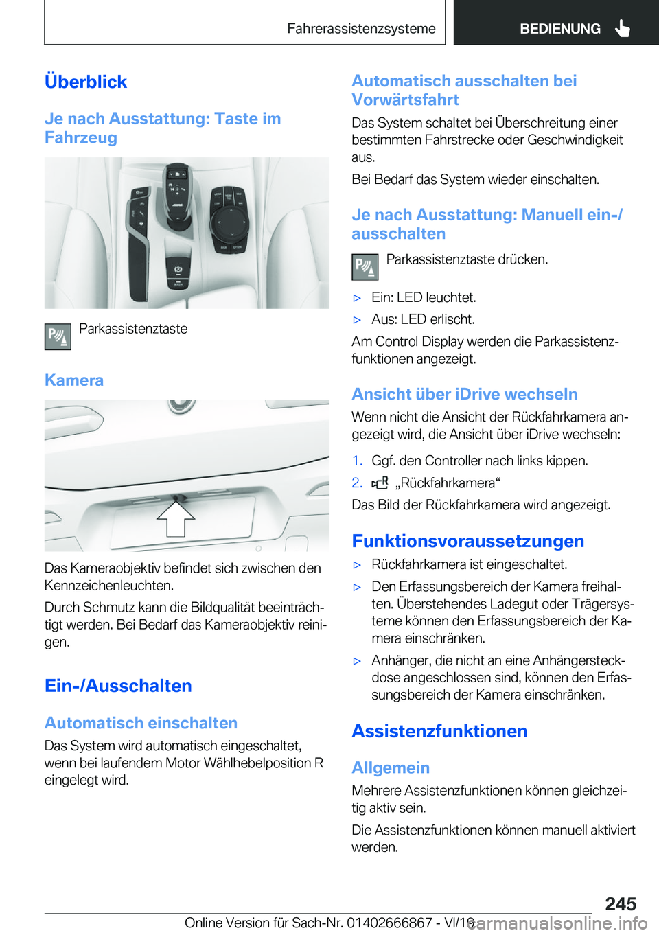 BMW X4 M 2020  Betriebsanleitungen (in German) �