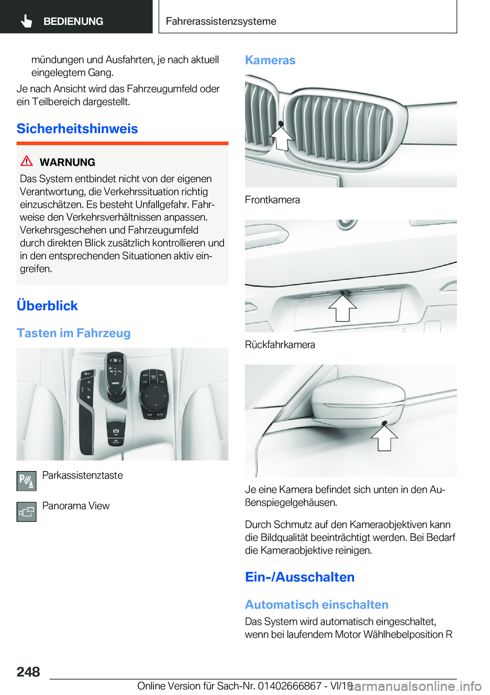BMW X4 M 2020  Betriebsanleitungen (in German) �m�