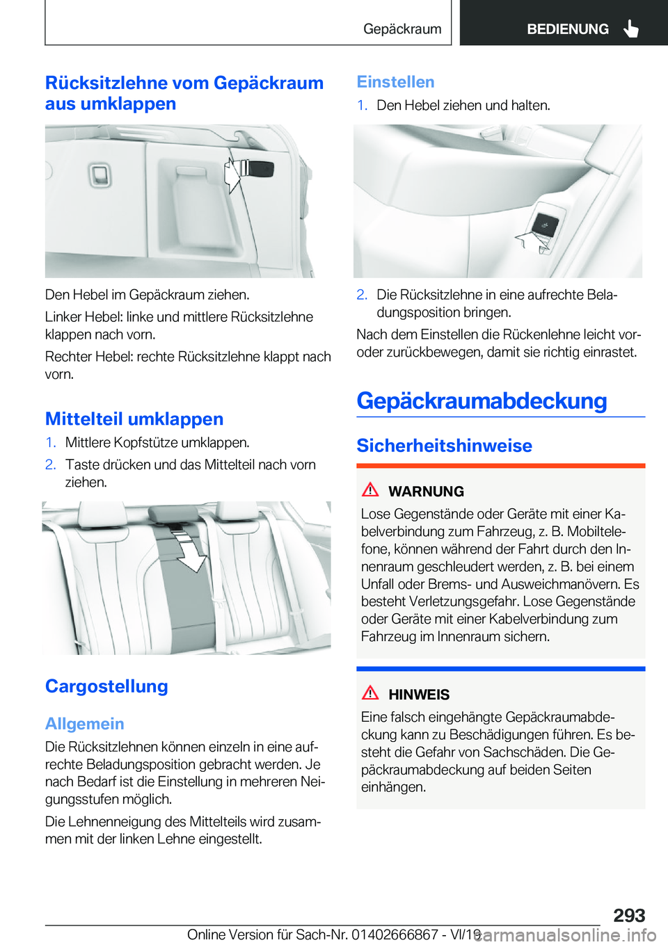 BMW X4 M 2020  Betriebsanleitungen (in German) �R�