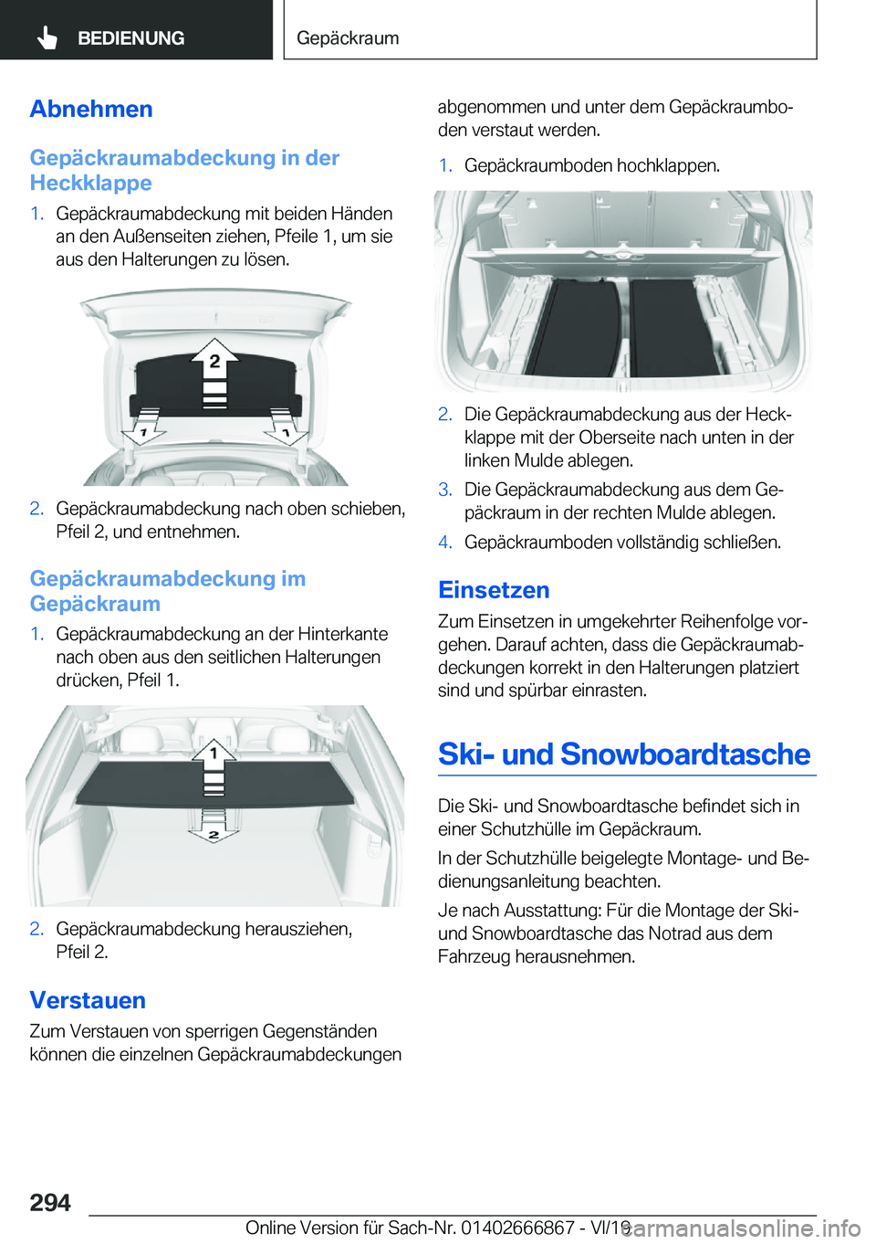BMW X4 M 2020  Betriebsanleitungen (in German) �A�b�n�e�h�m�e�n
�G�e�p�
