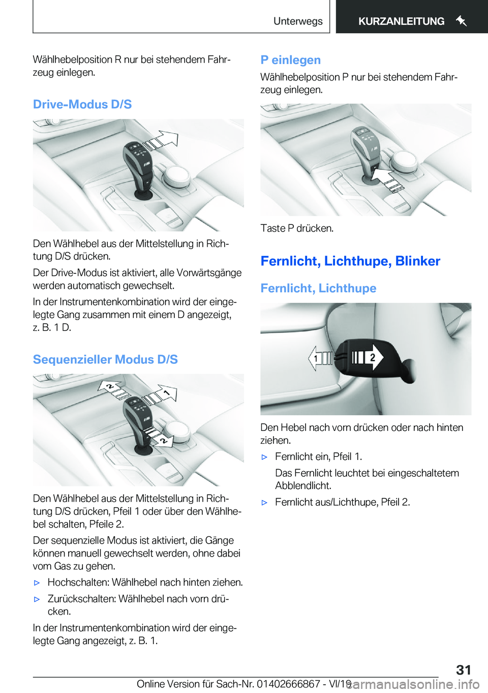 BMW X4 M 2020  Betriebsanleitungen (in German) �W�