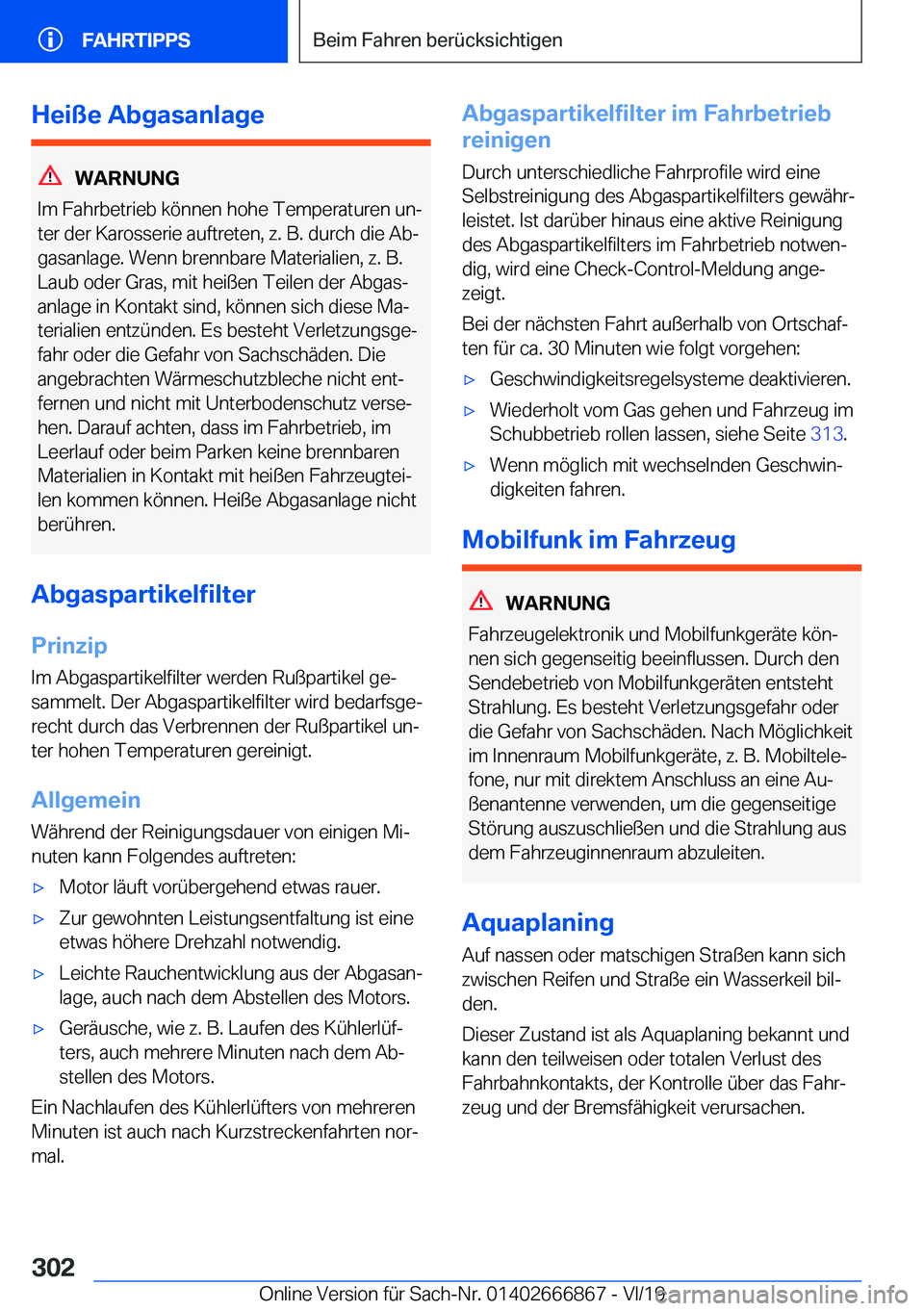 BMW X4 M 2020  Betriebsanleitungen (in German) �H�e�i�
