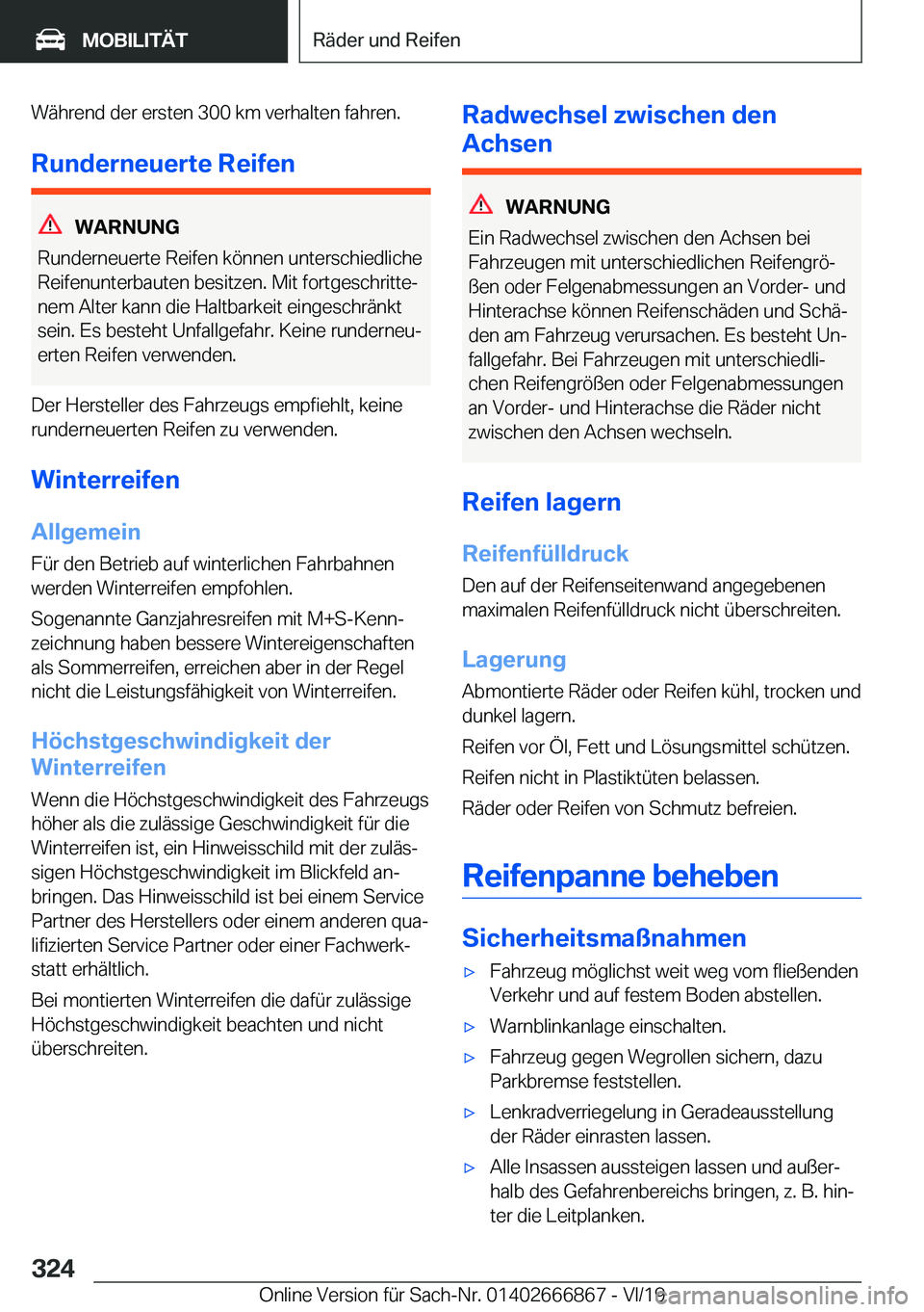 BMW X4 M 2020  Betriebsanleitungen (in German) �W�