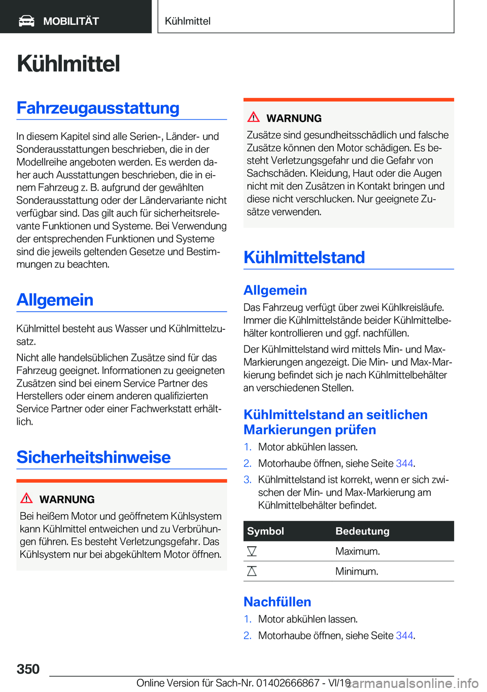 BMW X4 M 2020  Betriebsanleitungen (in German) �K�