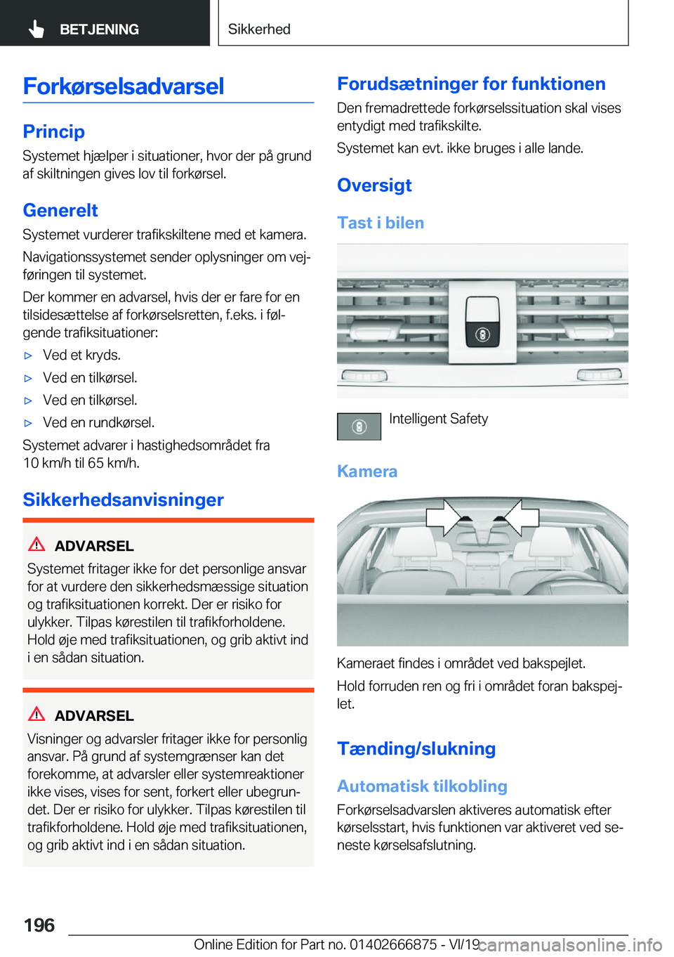 BMW X4 M 2020  InstruktionsbØger (in Danish) �F�o�r�k�