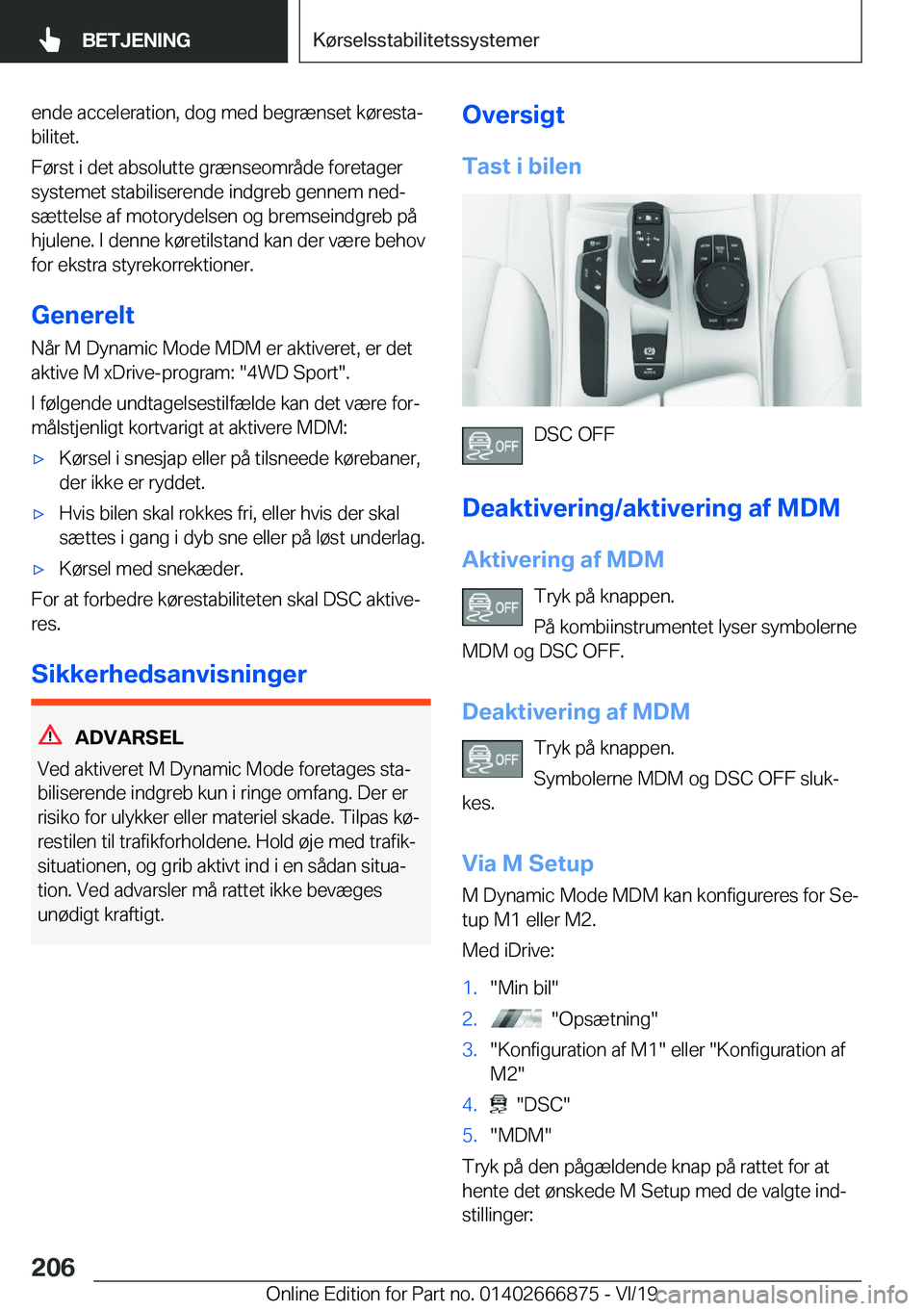 BMW X4 M 2020  InstruktionsbØger (in Danish) �e�n�d�e��a�c�c�e�l�e�r�a�t�i�o�n�,��d�o�g��m�e�d��b�e�g�r�æ�n�s�e�t��k�