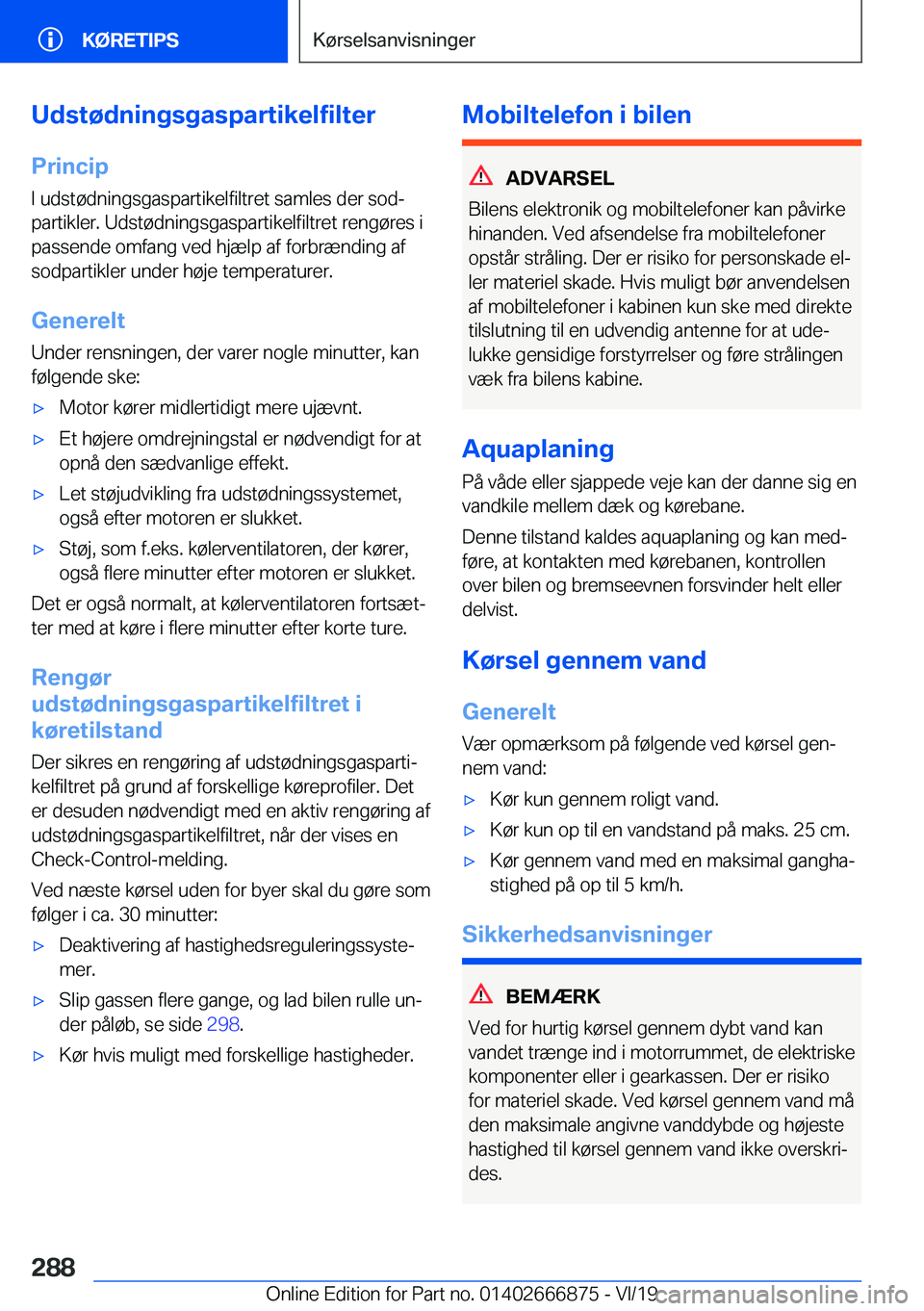 BMW X4 M 2020  InstruktionsbØger (in Danish) �U�d�s�t�