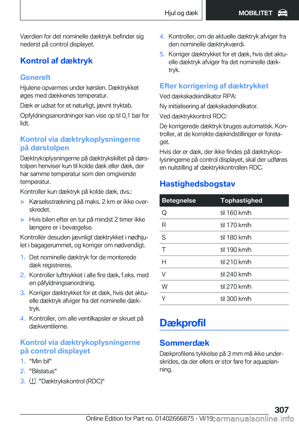 BMW X4 M 2020  InstruktionsbØger (in Danish) �V�æ�r�d�i�e�n��f�o�r��d�e�t��n�o�m�i�n�e�l�l�e��d�æ�k�t�r�y�k��b�e�f�i�n�d�e�r��s�i�g�n�e�d�e�r�s�t��p�å��c�o�n�t�r�o�l��d�i�s�p�l�a�y�e�t�.
�K�o�n�t�r�o�l��a�f��d�æ�k�t�r�y�k
�G�e�n�e