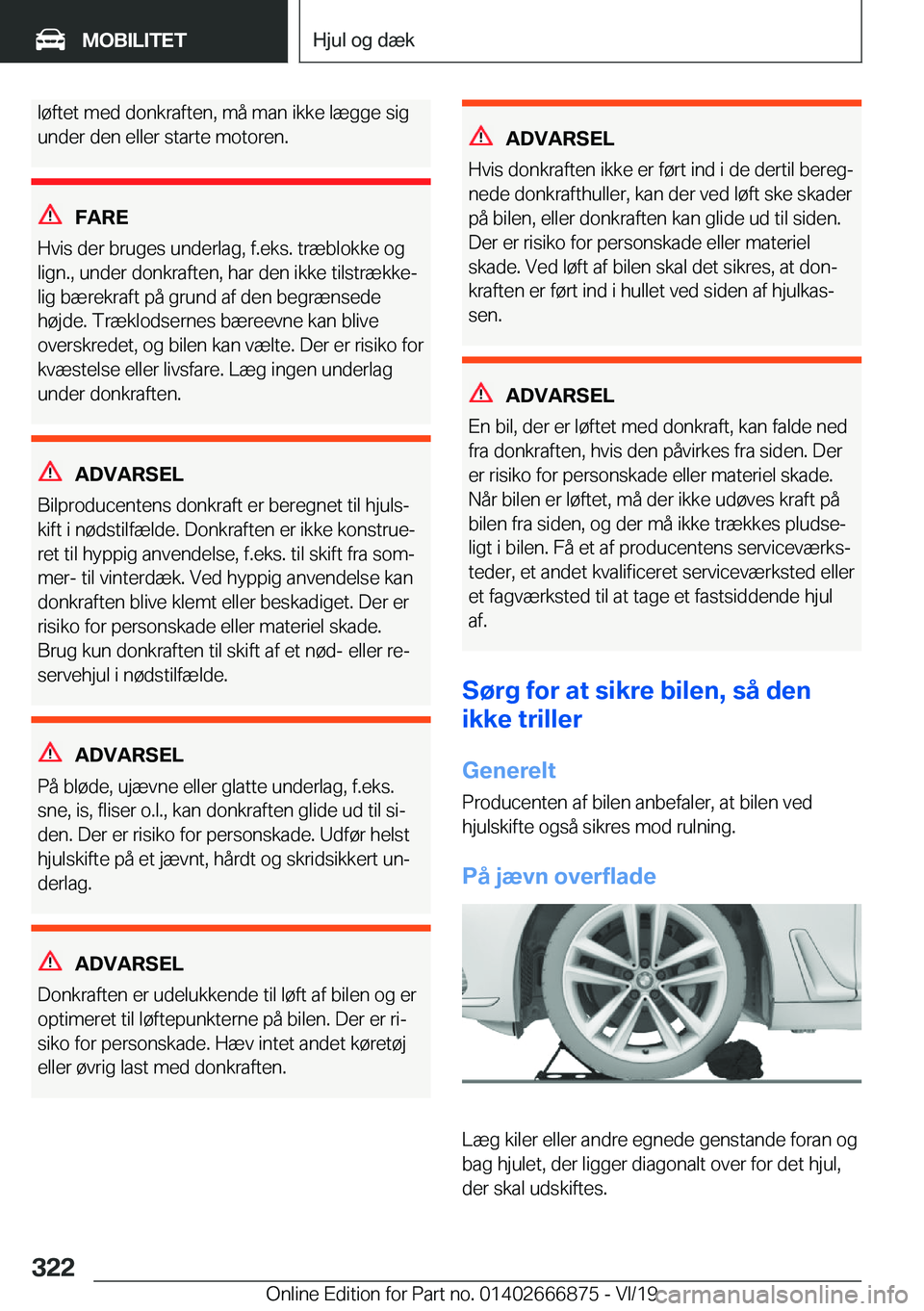 BMW X4 M 2020  InstruktionsbØger (in Danish) �l�