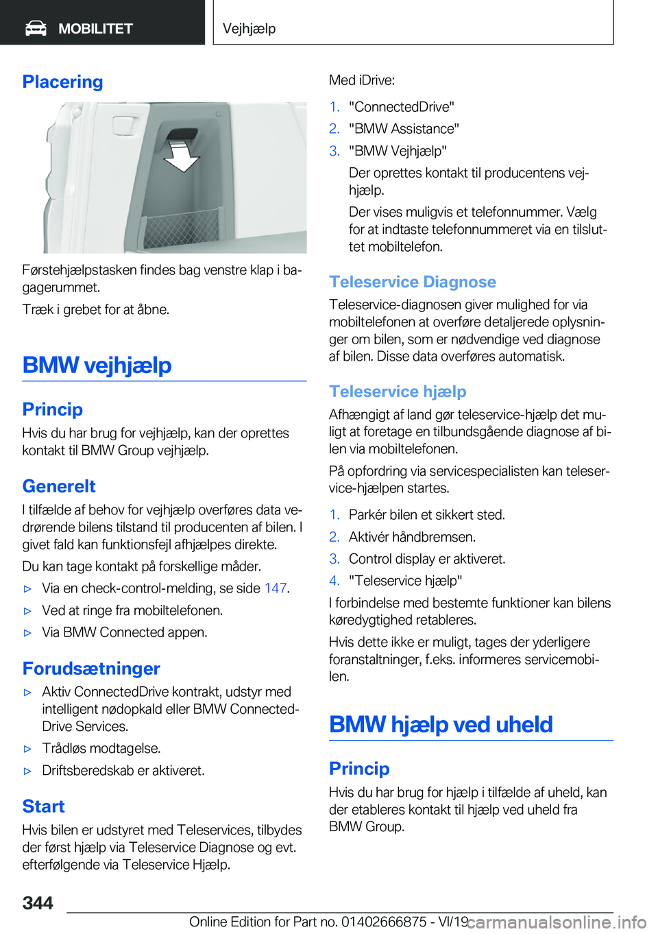 BMW X4 M 2020  InstruktionsbØger (in Danish) �P�l�a�c�e�r�i�n�g
�F�