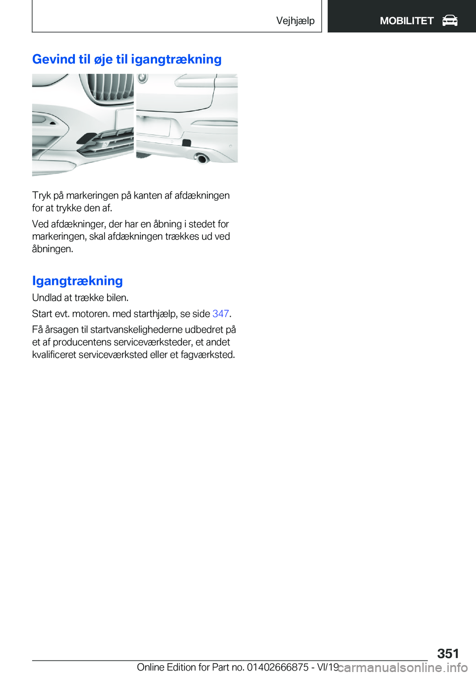 BMW X4 M 2020  InstruktionsbØger (in Danish) �G�e�v�i�n�d��t�i�l��