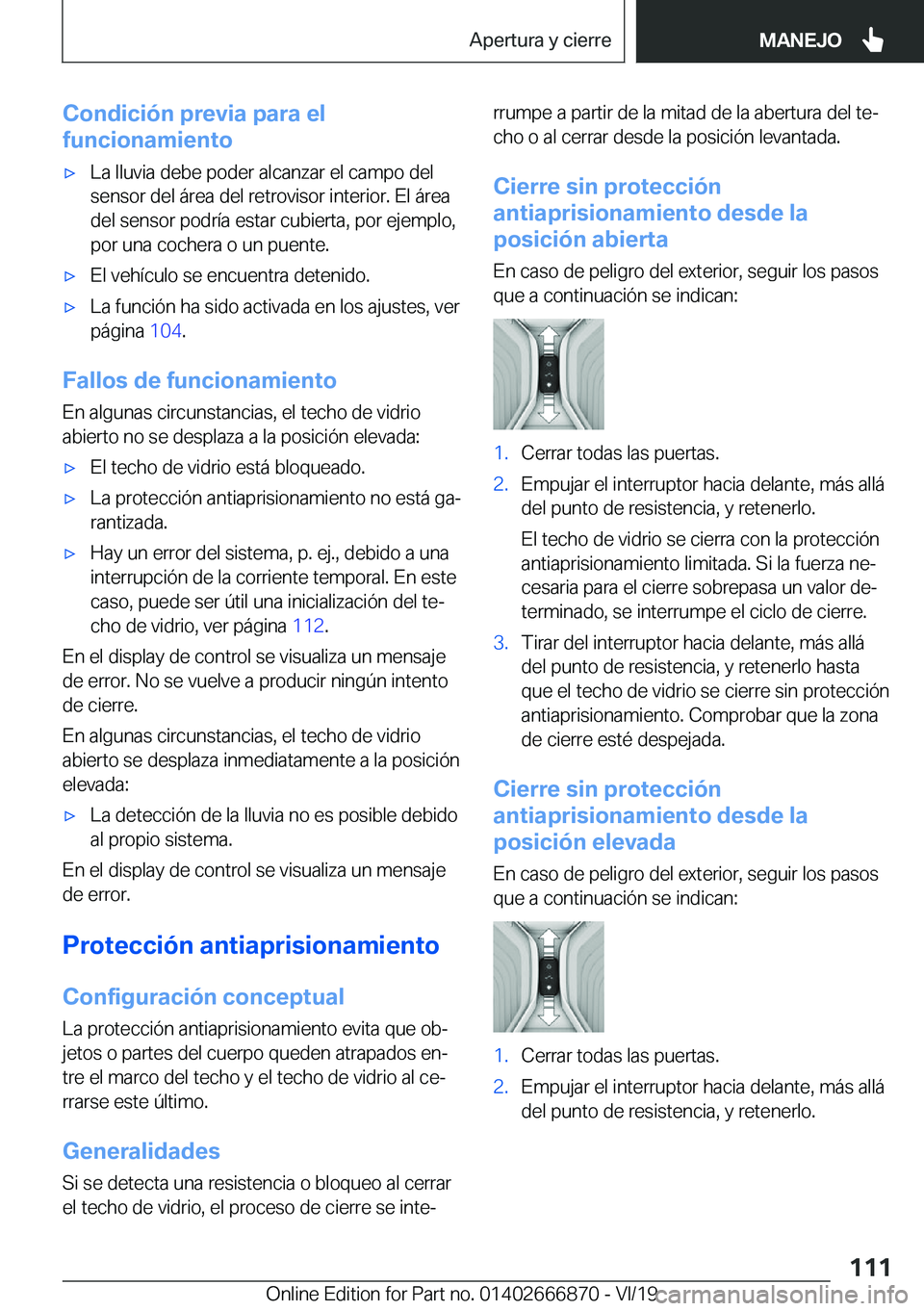 BMW X4 M 2020  Manuales de Empleo (in Spanish) �C�o�n�d�i�c�i�