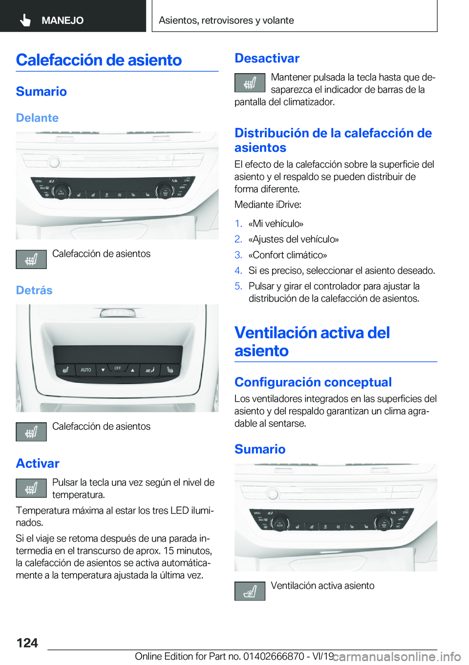 BMW X4 M 2020  Manuales de Empleo (in Spanish) �C�a�l�e�f�a�c�c�i�