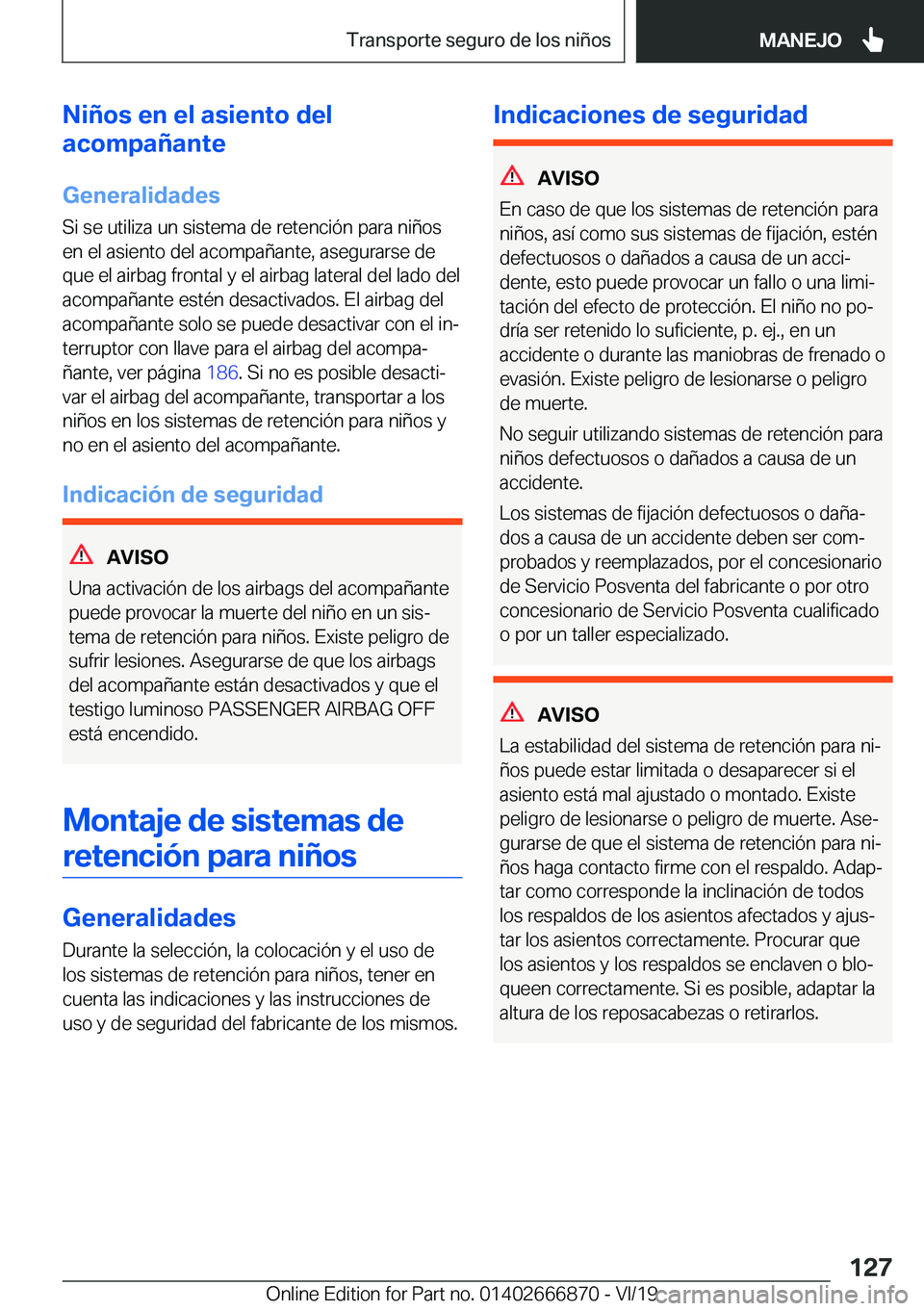 BMW X4 M 2020  Manuales de Empleo (in Spanish) �N�i�