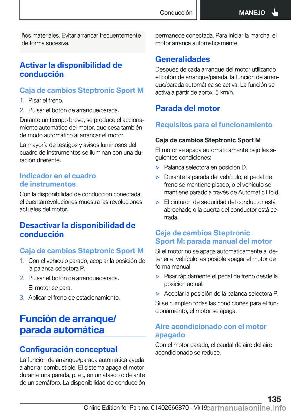 BMW X4 M 2020  Manuales de Empleo (in Spanish) �