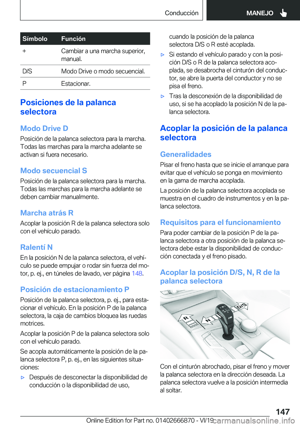 BMW X4 M 2020  Manuales de Empleo (in Spanish) �S�