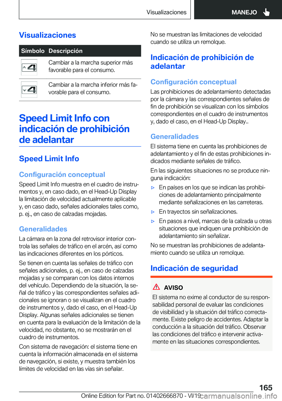 BMW X4 M 2020  Manuales de Empleo (in Spanish) �V�i�s�u�a�l�i�z�a�c�i�o�n�e�s�S�