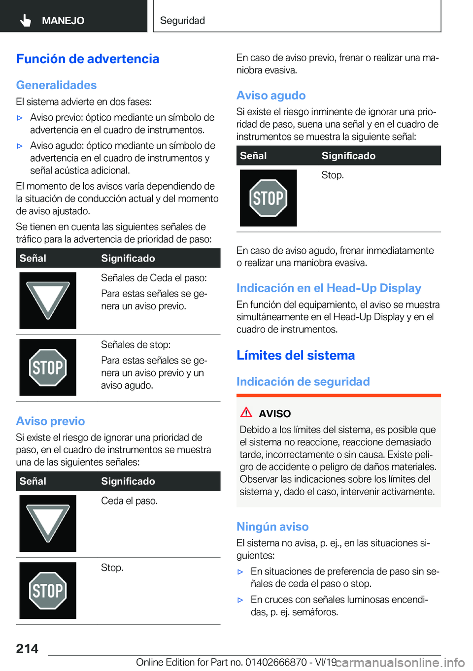 BMW X4 M 2020  Manuales de Empleo (in Spanish) �F�u�n�c�i�