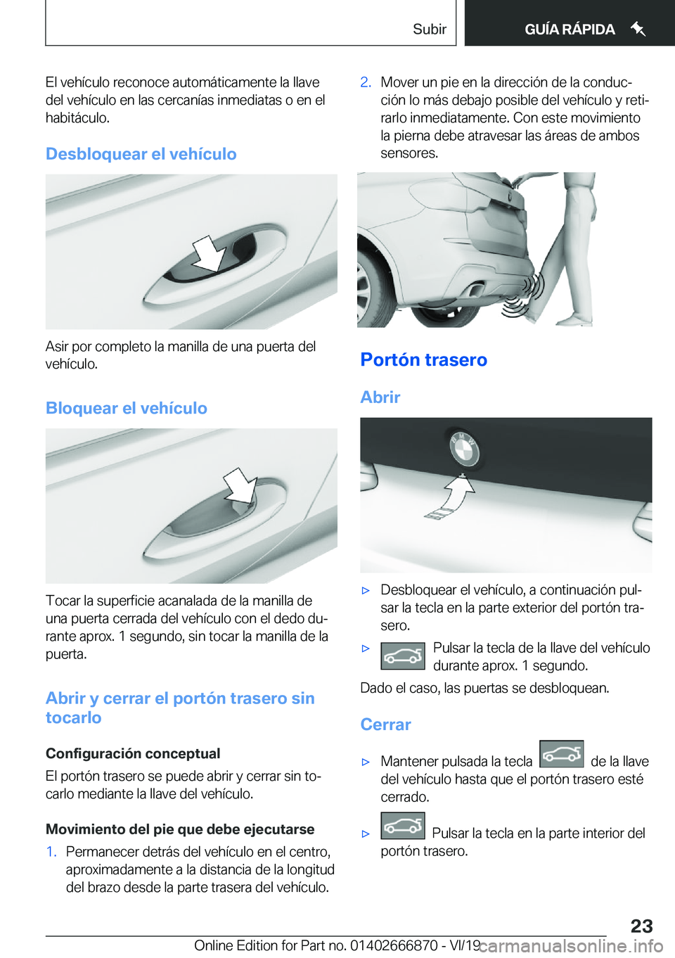 BMW X4 M 2020  Manuales de Empleo (in Spanish) �E�l��v�e�h�