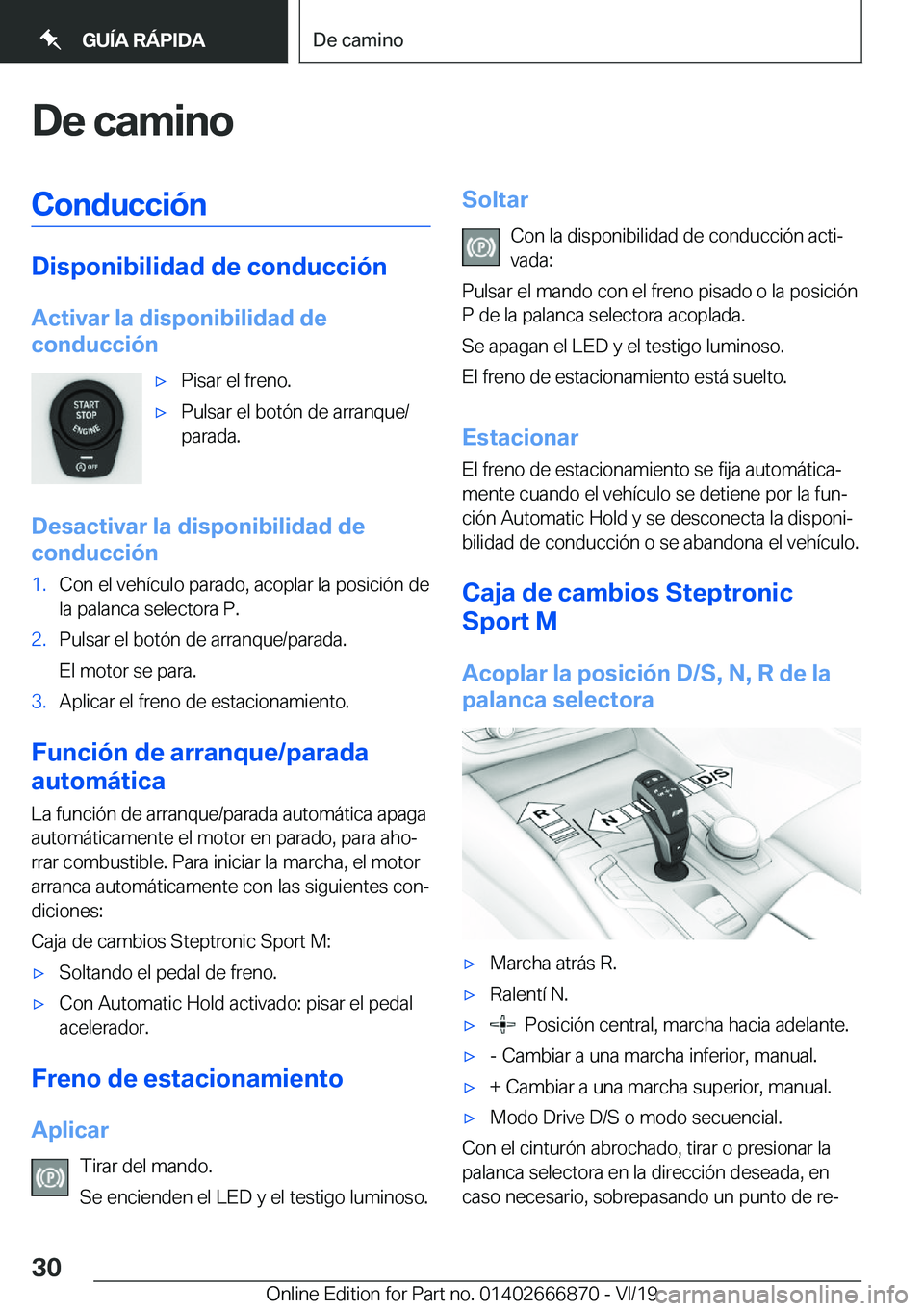 BMW X4 M 2020  Manuales de Empleo (in Spanish) �D�e��c�a�m�i�n�o�C�o�n�d�u�c�c�i�