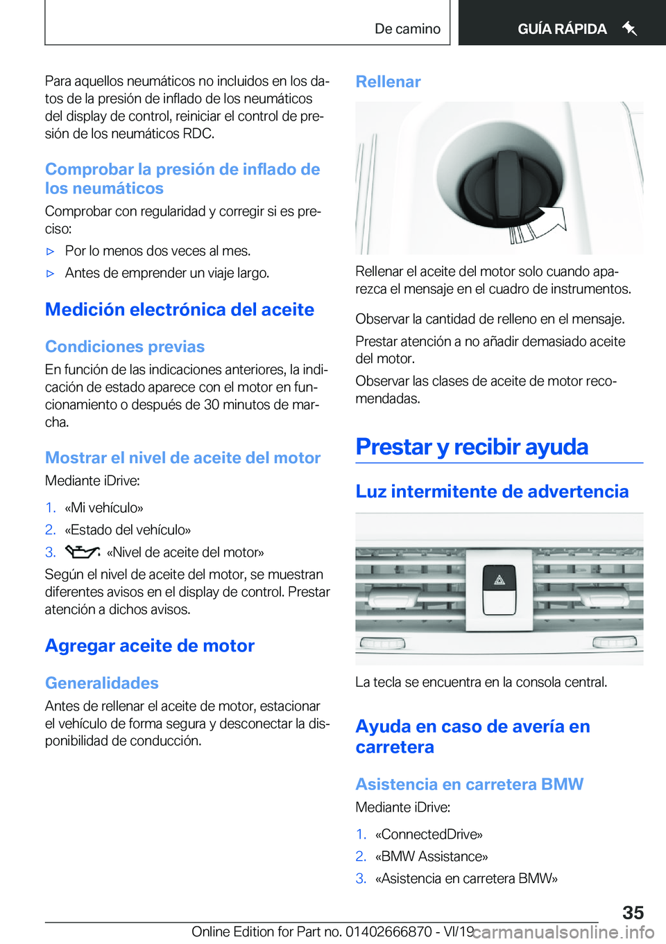 BMW X4 M 2020  Manuales de Empleo (in Spanish) �P�a�r�a��a�q�u�e�l�l�o�s��n�e�u�m�