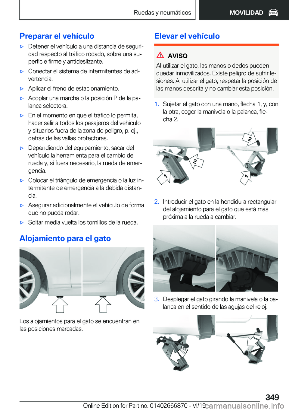 BMW X4 M 2020  Manuales de Empleo (in Spanish) �P�r�e�p�a�r�a�r��e�l��v�e�h�