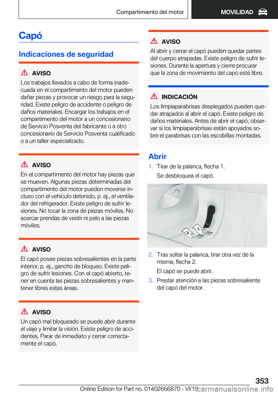 BMW X4 M 2020  Manuales de Empleo (in Spanish) �C�a�p�