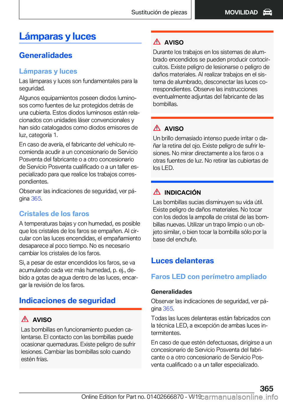 BMW X4 M 2020  Manuales de Empleo (in Spanish) �L�