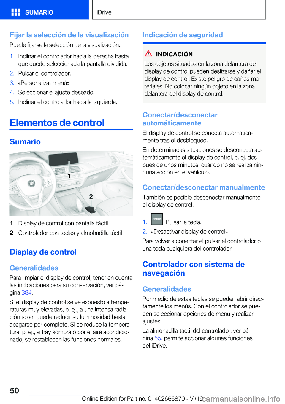 BMW X4 M 2020  Manuales de Empleo (in Spanish) �F�i�j�a�r��l�a��s�e�l�e�c�c�i�