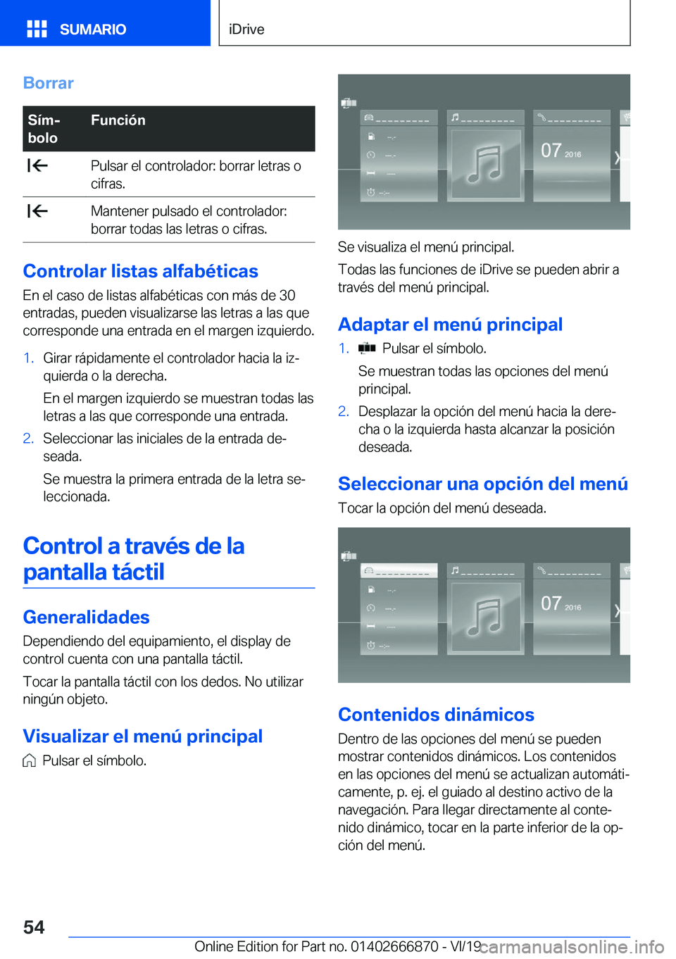 BMW X4 M 2020  Manuales de Empleo (in Spanish) �B�o�r�r�a�r�S�