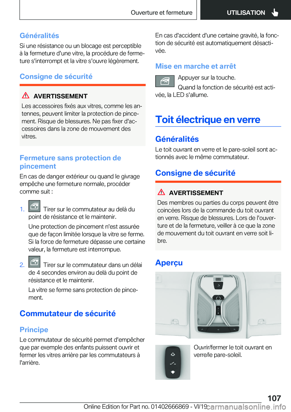 BMW X4 M 2020  Notices Demploi (in French) �G�é�n�é�r�a�l�i�t�é�s
�S�i��u�n�e��r�é�s�i�s�t�a�n�c�e��o�u��u�n��b�l�o�c�a�g�e��e�s�t��p�e�r�c�e�p�t�i�b�l�e �