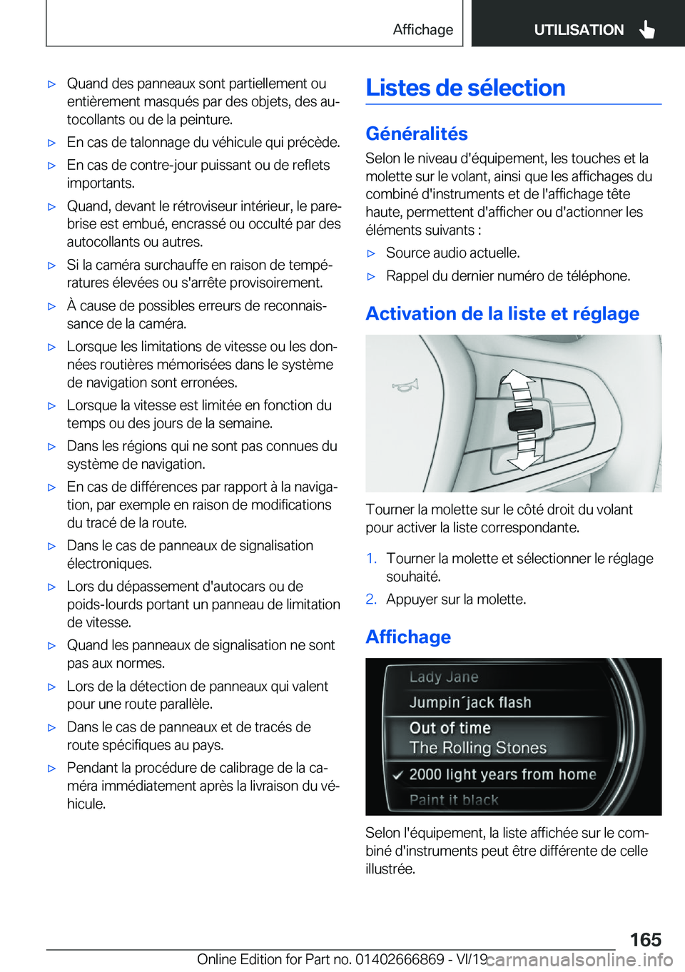 BMW X4 M 2020  Notices Demploi (in French) 'x�Q�u�a�n�d��d�e�s��p�a�n�n�e�a�u�x��s�o�n�t��p�a�r�t�i�e�l�l�e�m�e�n�t��o�u
�e�n�t�i�è�r�e�m�e�n�t��m�a�s�q�u�é�s��p�a�r��d�e�s��o�b�j�e�t�s�,��d�e�s��a�uj
�t�o�c�o�l�l�a�n�t�s��o