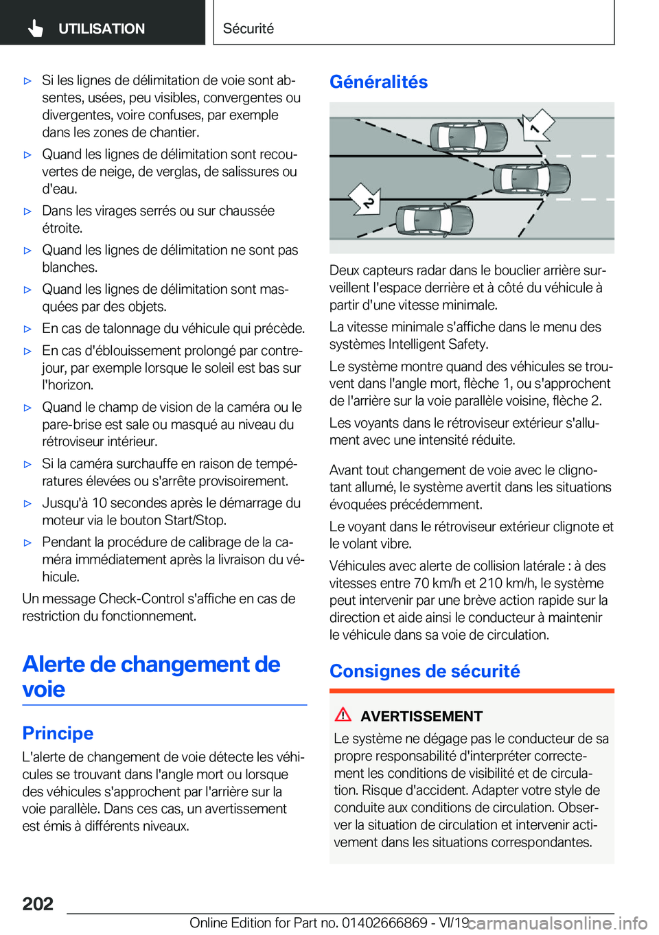 BMW X4 M 2020  Notices Demploi (in French) 'x�S�i��l�e�s��l�i�g�n�e�s��d�e��d�é�l�i�m�i�t�a�t�i�o�n��d�e��v�o�i�e��s�o�n�t��a�bj
�s�e�n�t�e�s�,��u�s�é�e�s�,��p�e�u��v�i�s�i�b�l�e�s�,��c�o�n�v�e�r�g�e�n�t�e�s��o�u �d�i�v�e�r